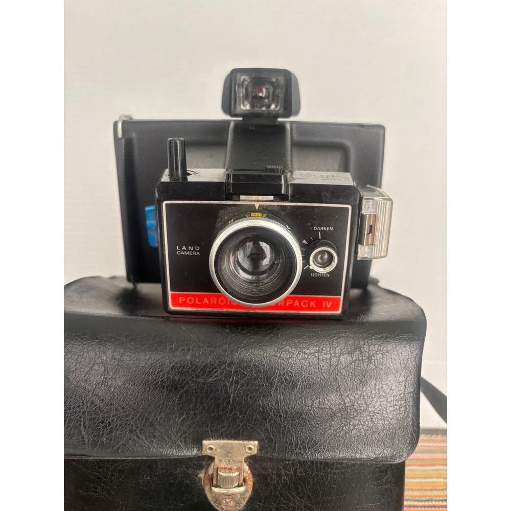 Vintage Polaroid Colorpack IV Land Camera with Case and Manual Instant Film